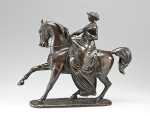 Viktória királynő lovas szobra, 1853 (bronz)